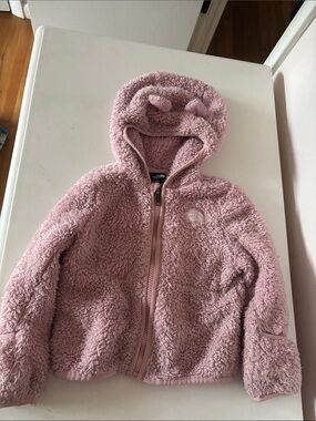 The North Face Soft Pink Sherpa Hooded Jacket with Ears